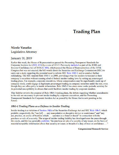 12+ Trading Plan Templates in PDF | DOC