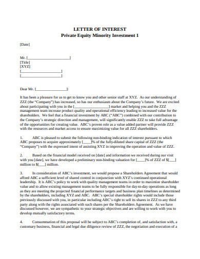  Download 33 Sample Letter Of Intent For Equity Investment