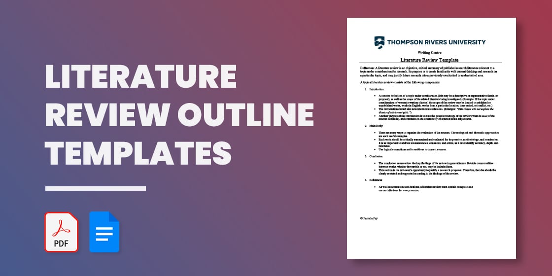literature review outline templates – pdf doc