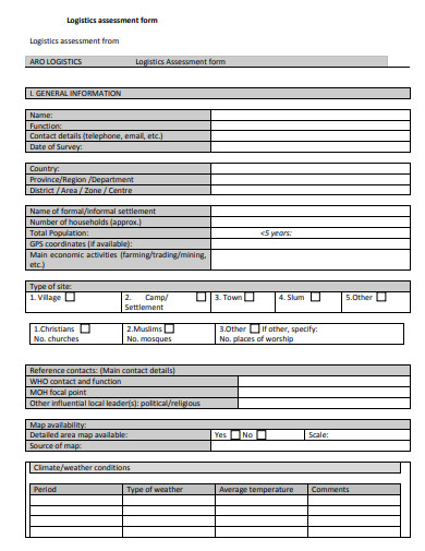 11 Logistics Form Templates In Pdf Ms Word