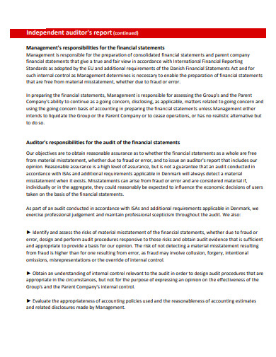 logistics audit report template