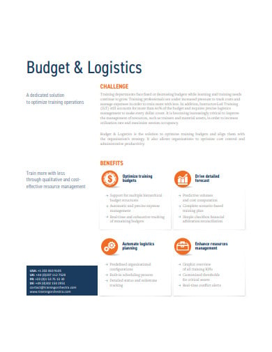 logistics budget template