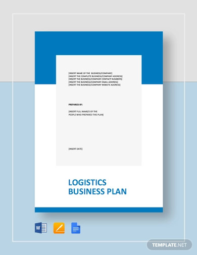 business plan template for a logistics company