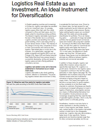 logistics real estate report template