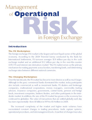 management-of-risk-in-foreign-exchange
