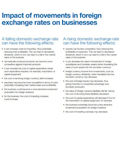 managing foreign exchange risk sample