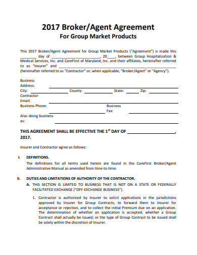 market product agency agreement template