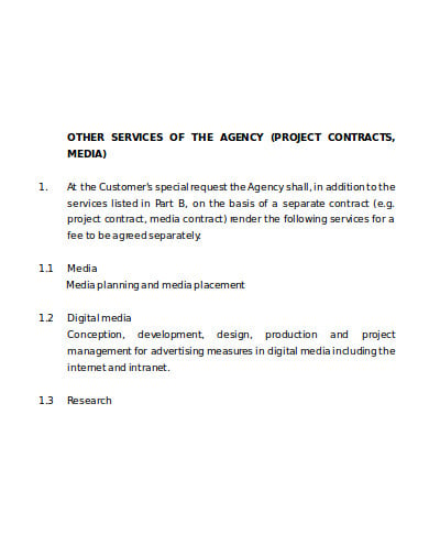 media-agency-project-contract-template