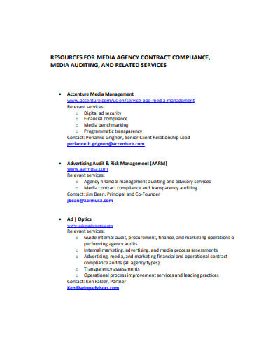 media-auditing-agency-contract-template