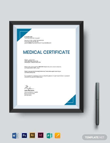 Download 33 Free Medical Certificate Templates Pdf Word Free Premium Templates