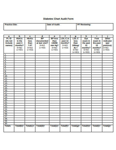 medical-record-chart-audit-form-template