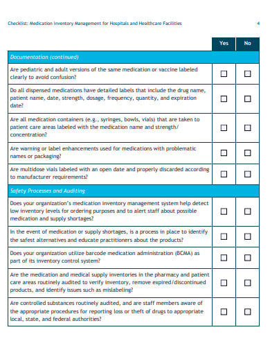 11+ Medication Audit Checklist Templates in PDF | DOC