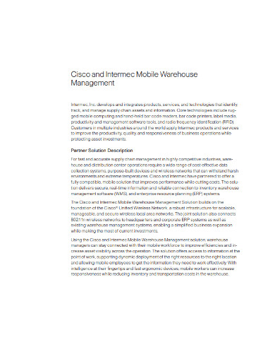 mobile warehouse management