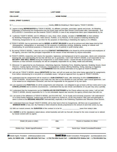 4  Modeling Agency Contract Templates in DOC PDF