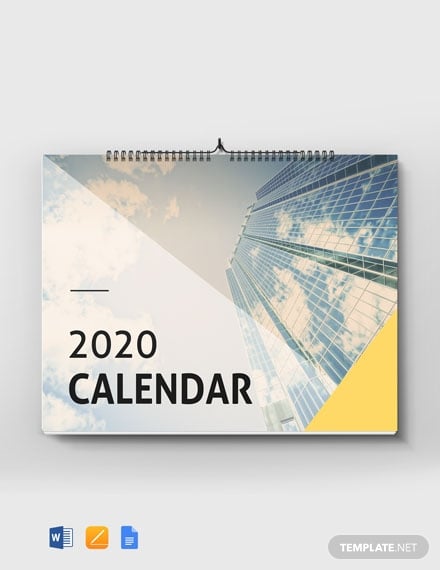 modern calendar template