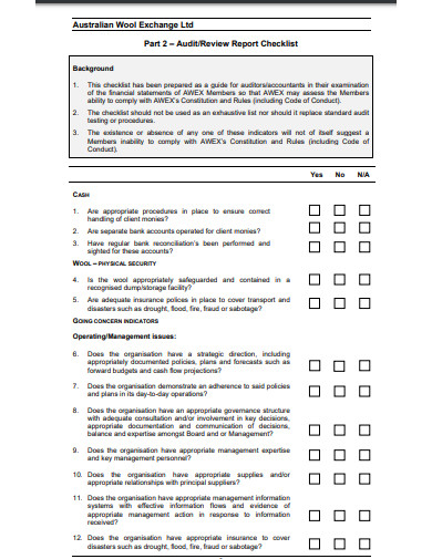 9+ Financial Audit Checklist Template in PDF | DOC | Free & Premium