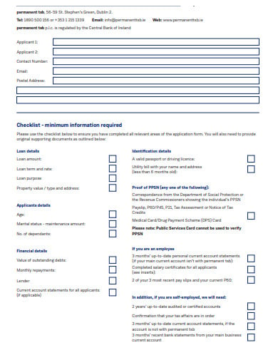 mortgage information form