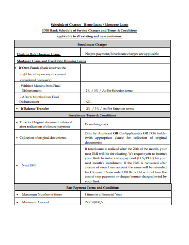 11+ Mortgage Payment Schedule Templates in Google Docs | PDF | MS Word