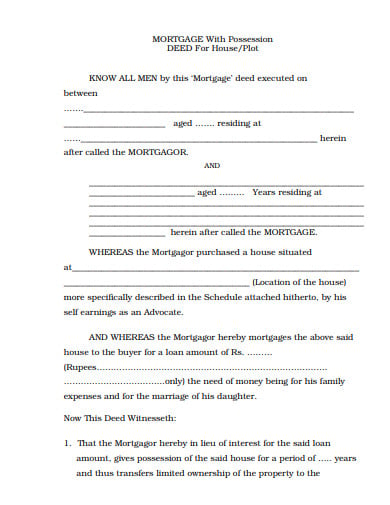mortgage-with-possession-deed
