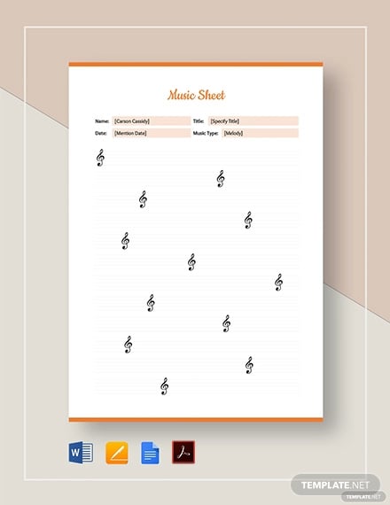 music sheet template