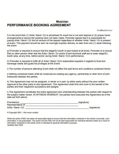 musician-agency-agreement-contract-template