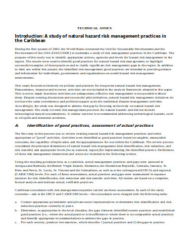natural-hazard-risk-management-template