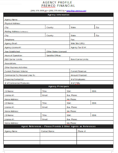 12+ Agency Profile Templates in PDF | WORD