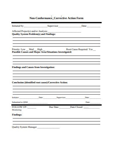 11+ Non Conformance Form Templates in PDF | DOC