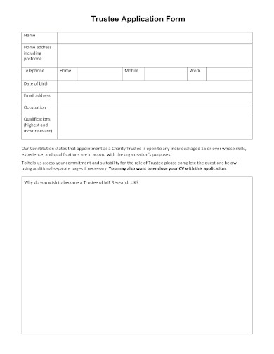 non-profit-trustee-application-form-template