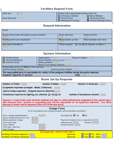 office request form template