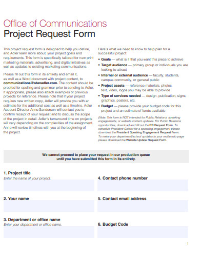 8+ Office Request Form Templates in PDF | Word | XLS