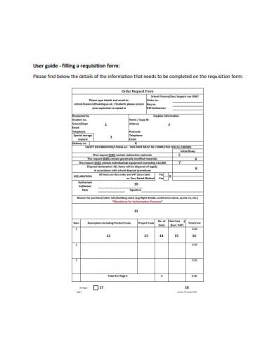 office requisition form example