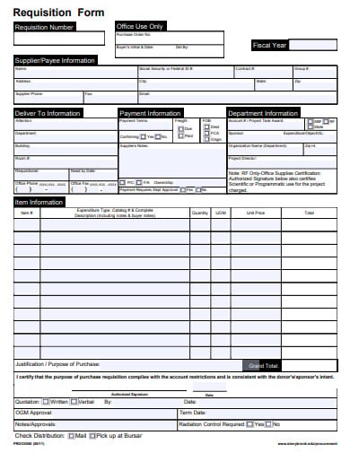 10+ Office Requisition Form Templates in PDF | Word | XLS | Google Docs |  Google Sheets | Numbers | Pages