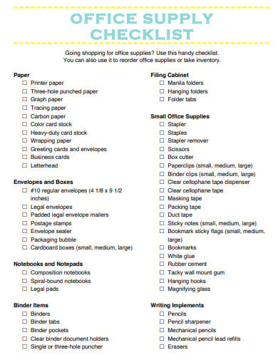 7-office-supply-checklist-templates-in-pdf-word