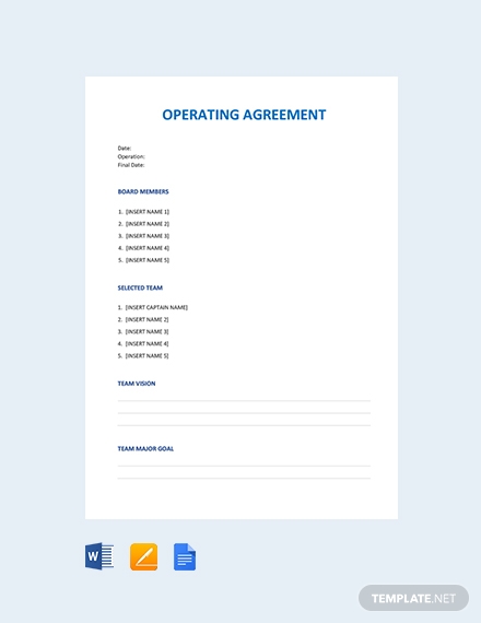 operating agreement 3