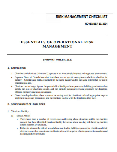 operational-risk-management-audit-checklist