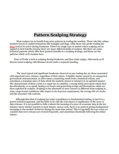 pattern scalping strategy template