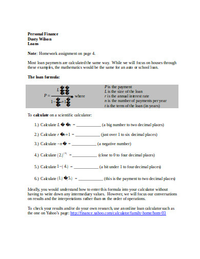 10+ Loan Calculator Templates in PDF  DOC