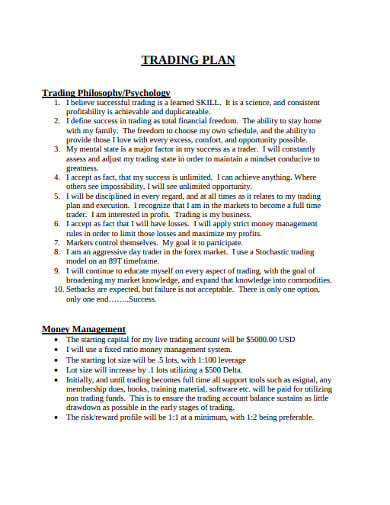 day trading business plan pdf