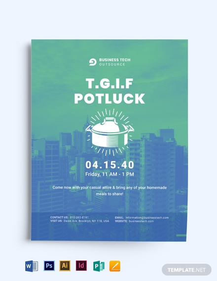 potluck event flyer template