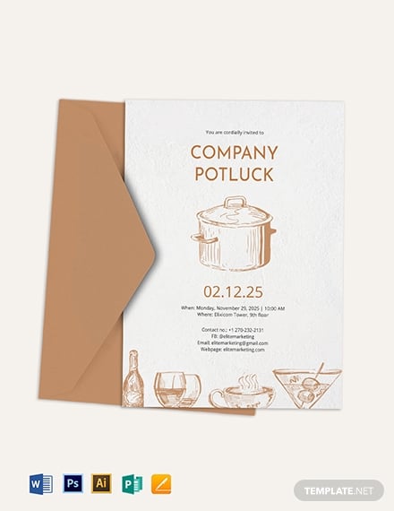potluck invitation template