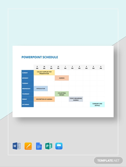 powerpoint schedule template