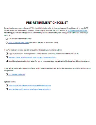 pre retirement party checklist