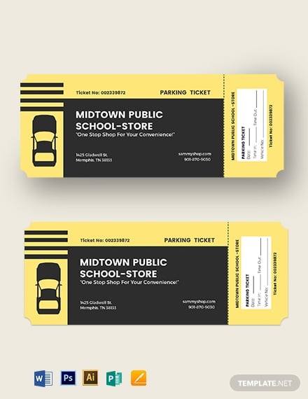 printable parking ticket template