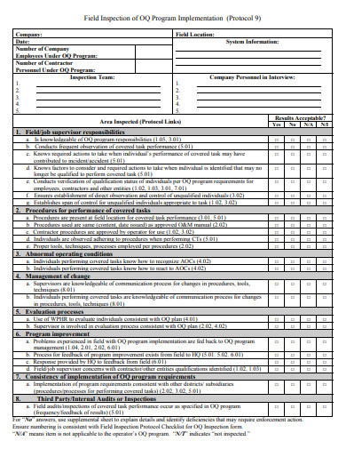 10+ Field Inspection Form Templates in PDF | DOC