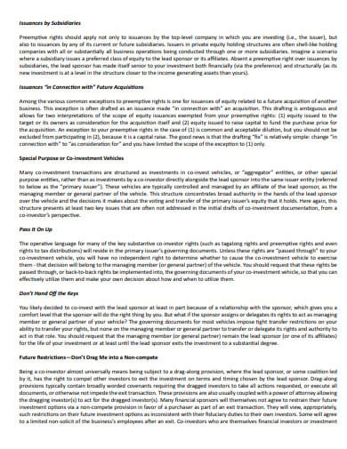 private equity co investments agreement template