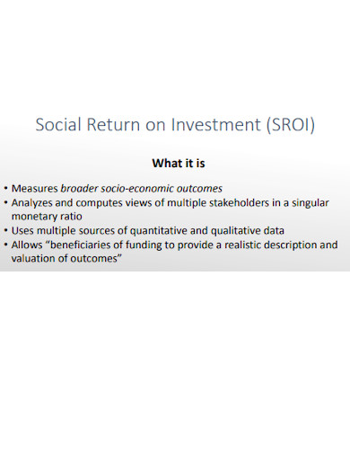 project scoring matrix to measure social return on investment
