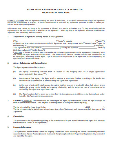 Property Agency Agreement Templates