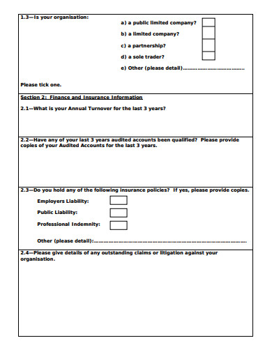 quality maintenance assessment questionnaire template
