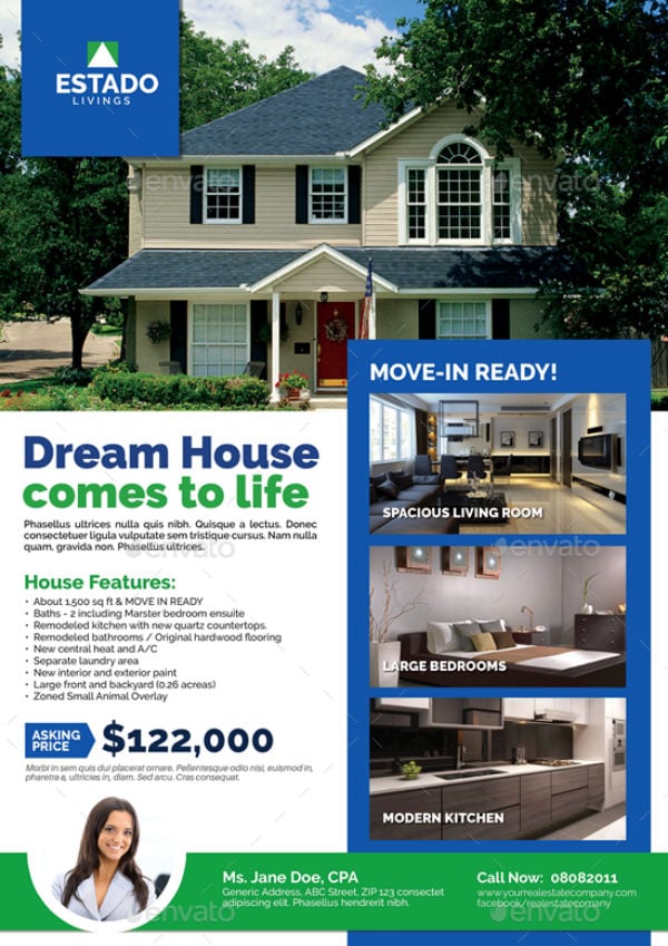 real estate modern promotional flyer